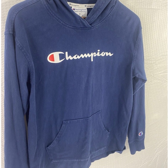 Vintage Champion navy blue Hoodie - Size Medium - Picture 2 of 7